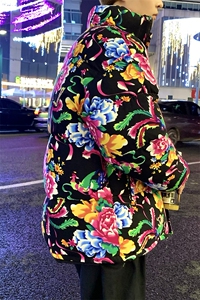 MY204东北新大花加厚保暖风特色棉衣外套棉服面包服男女棉袄图片