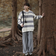 cityboy！条纹毛衣男士加厚麻花线衣男针织衫男XH03-P60，男装针织衫/毛衣，电商B367