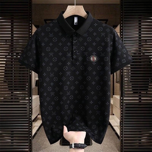 84052-P40夏季时尚休闲T恤男士POLO衫欧货潮牌商务翻领短袖T恤图片