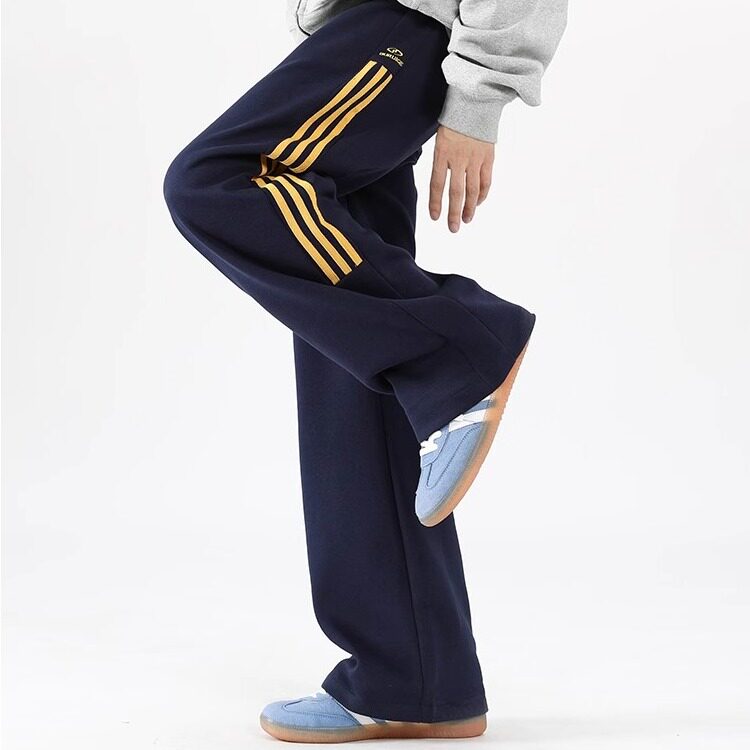 美式三杠运动卫裤男潮牌新款秋冬hiphop宽松休闲长裤子K5852-P35,男装休闲裤,星座412-2