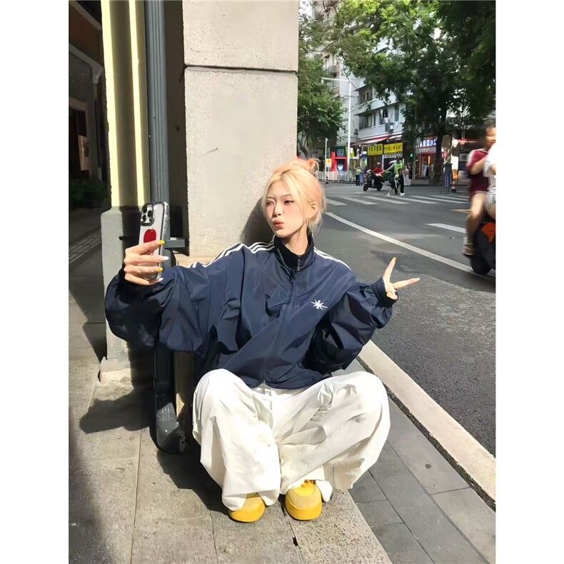 OXFREAK套装系列六芒星速干蓝色休闲运动夹克男宽,男装休闲套装,星座218-1（原230）
