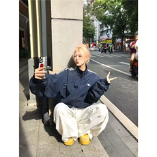 OXFREAK套装系列六芒星速干蓝色休闲运动夹克男宽，男装休闲套装，星座218-1（原230）