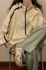 1中性风黄灯连帽滚边设计防晒衣女潮牌防晒服男FS77005P45控68，男装夹克，星座226-2