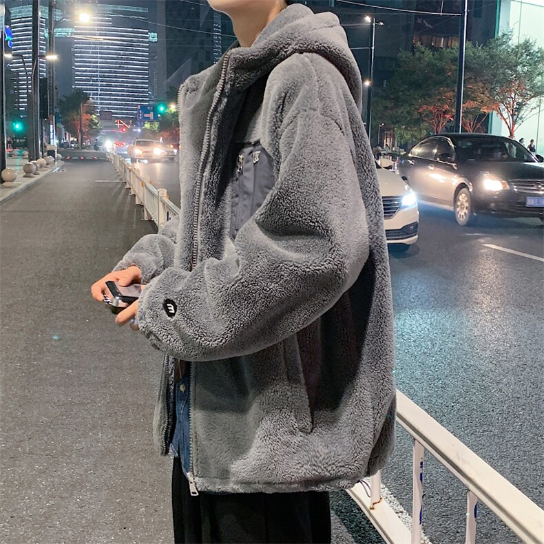 2023冬装青少年加绒加厚棉衣保暖羊羔绒外套男女 915-P105控价138图片