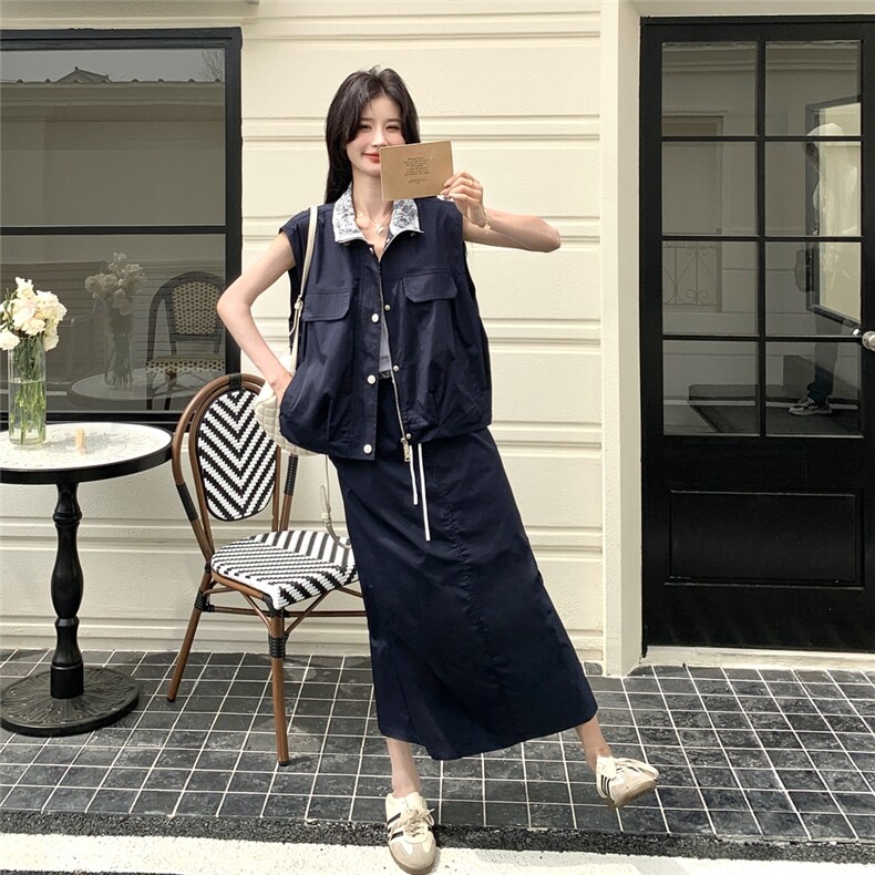 今日新品/蕾丝拼接套装裙两件套工装休闲风2C323-1125-P160-K238,女装套装/套裙,2C323