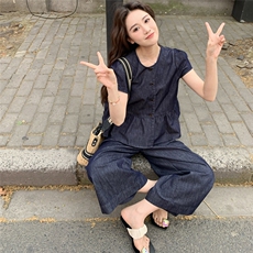 新款现货主推薄款牛仔三件套2551-P165-K238，女装套装/套裙，2C129
