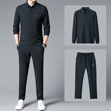 SXL9636秋季2023年新款男士长袖长裤修身休闲时尚卫衣套装P160，男装休闲套装，电商B360