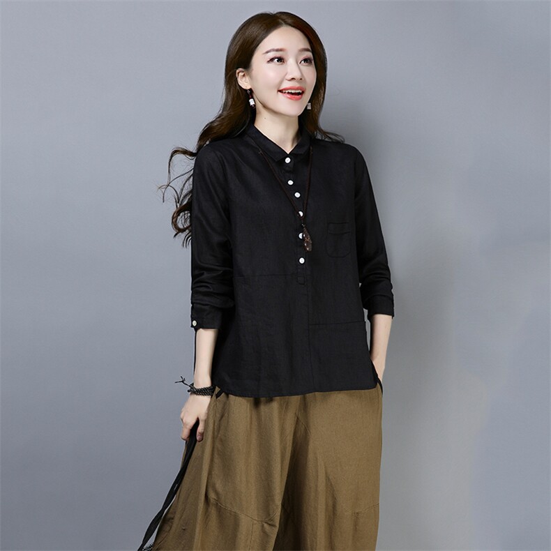 衬衫2021年秋季个性长袖拼接POLO领潮流简约显瘦修身百搭,女装衬衫,叶笙衣
