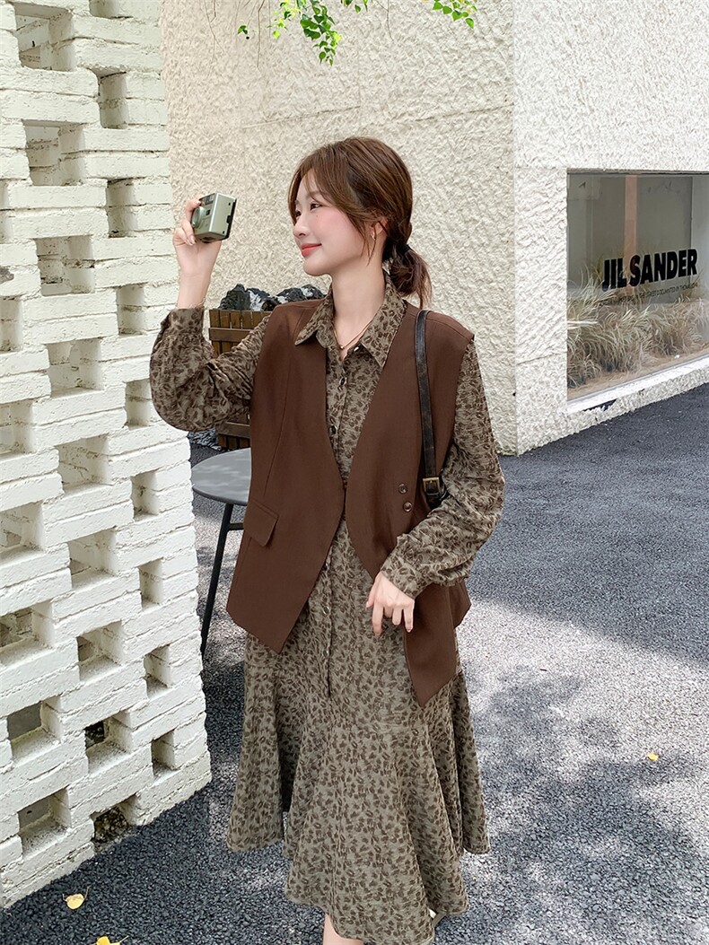 法式女装休闲风时尚套装衬衫套装慵懒风气质INS风春秋显瘦气质,女装套装/套裙,浙宝301