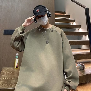 F37-P36 2024秋季潮牌hiphop宽松上衣美式高街设计感小众卫衣男图片