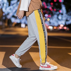 男裤子休闲裤韩版潮流薄运动裤秋天港风束脚哈伦裤DS146T，男装休闲裤，电商A102