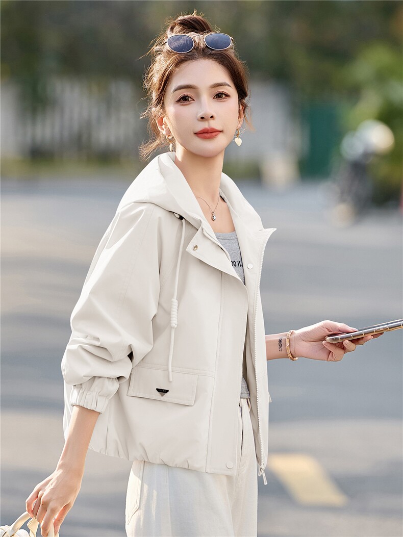 现货！现货12026年春秋新款时尚休闲风短款外套女,女装短外套,以桐