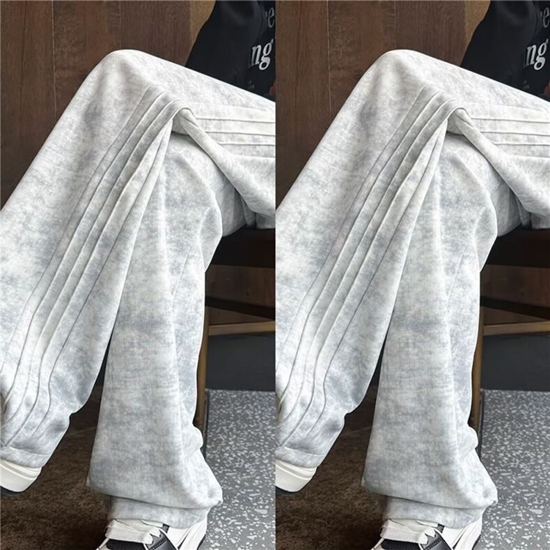 K150-P322025春秋潮牌慵懒风直筒休闲裤男士简约时尚宽松百搭,男装休闲裤,电商B323A