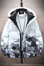 现货仓库桥园路连帽轻薄学生雪山渐变色情侣白鸭绒羽绒服外套，男装羽绒服，星座301D-5(原星座1415）