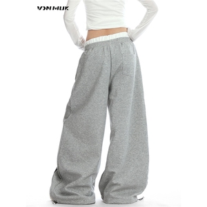 有货。美式街头风字母双腰头卫裤女弯刀裤K6867-P58图片