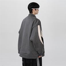 2025撞色夹克外套男2026春夏季宽松拉链外套可二开jk501-p65，男装夹克，电商C307
