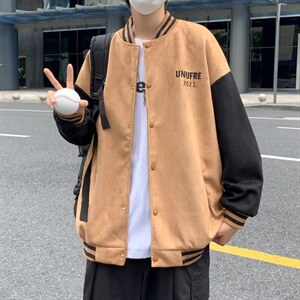 秋季高街ins设计感小众棒球服外套男潮牌ioversize夹克 W4881-P40图片