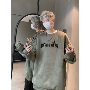 字母印花潮牌秋季wyjp6523 卫衣圆领麂皮绒 特p35 控69图片