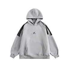2025秋400G拼色印花连帽卫衣--5551，男装卫衣，电商S012（CATTEE）