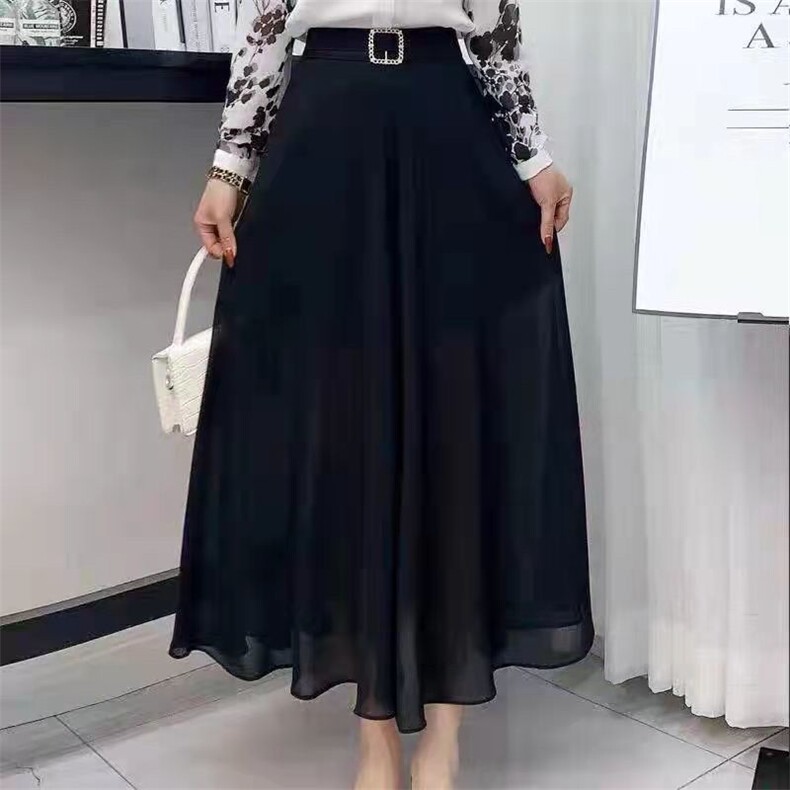 网纱方扣裤裙2025年夏季宽松长裙常规，女装半身裙，思沃羊绒