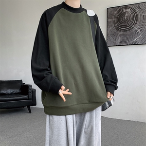 8XL-M280g重磅插肩半高领长袖t恤男打底德绒卫衣DR001特P27加绒37图片