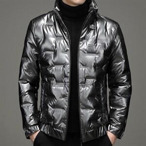2023冬羽绒服男立领加厚中年男士保暖服休闲时尚外套YYYR280-P150，男装羽绒服，电商B212（原钱塘6029）