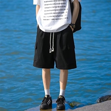 工装短裤男士韩版潮流口袋个性帅2024夏季新款ins五分裤K5441-P36，男装牛仔裤，星座412-2