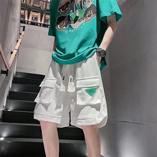 高街潮工装短裤男夏季五分裤华夫格美式篮球运动中裤DK0689-P35，男装休闲裤，星座308B-1