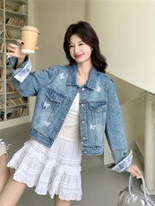 现货！现货！2026年春秋新款时尚洋气蝴蝶绣牛仔短款外套女，女装短外套，2C306