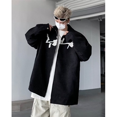 F414P65男生秋装新中式潮牛仔外套男复古宽松水洗做，男装工装外套，星座512-6