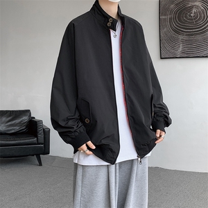 8XL-M美式复古棒球服外套男特大码潮牌双拉链立领夹克衫JK005P85图片