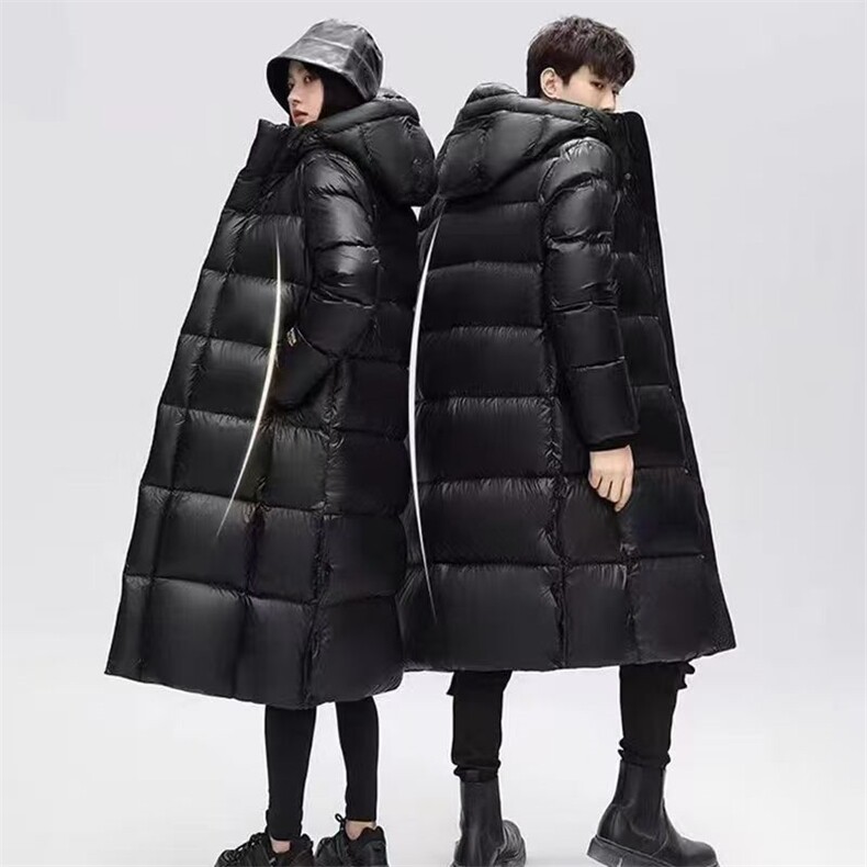 2025简约百搭男女同款黑金长款棉服,女装棉衣/棉服,东正羊绒