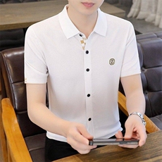 7963-P70夏季休闲时尚短袖毛衣男打底衫欧货T恤潮牌针织衫，男装T恤，电商D310B-1