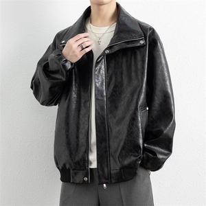 2026春季新款皮衣翻领夹克外套DSA157B-J2630-TP80图片
