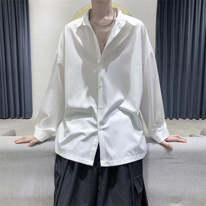 现货纯色冰丝长袖衬衫男KD137-P40图片