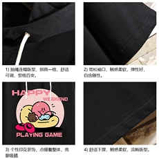 连帽短袖t恤男大码胖子带帽五分袖中袖砖墙挂拍LD54313-P45，男装T恤，电商A040A