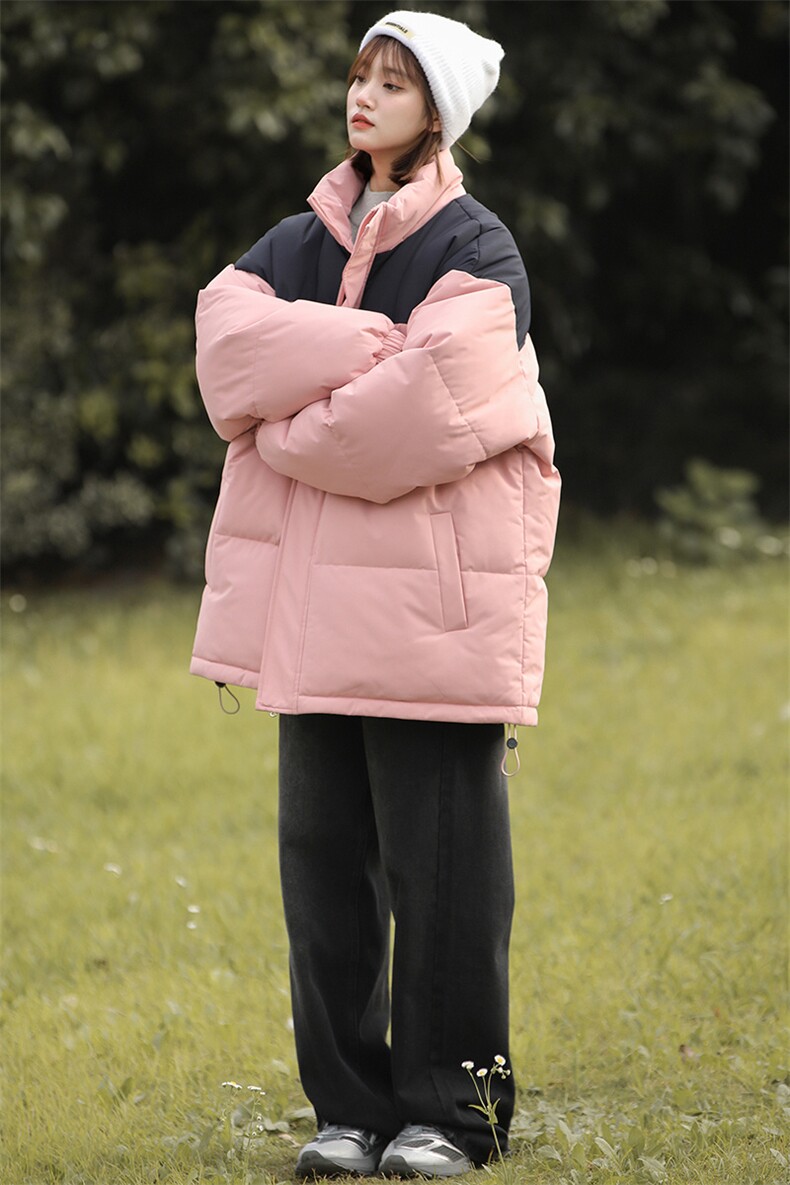现货中性风棉衣男立领二开撞色加厚棉袄DSA157B-M88888-特P70,男装棉衣,电商A157B