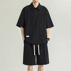 运动套装夏季短袖短裤衣服一套搭配夏天高端帅气TZ21-特批-70，男装休闲套装，星座718