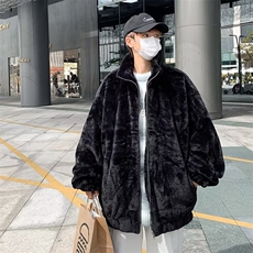 秋冬季毛茸茸软糯棉服男ins潮牌宽松棉衣外套韩版棉袄W4151-P52，男装棉衣，星座412-3