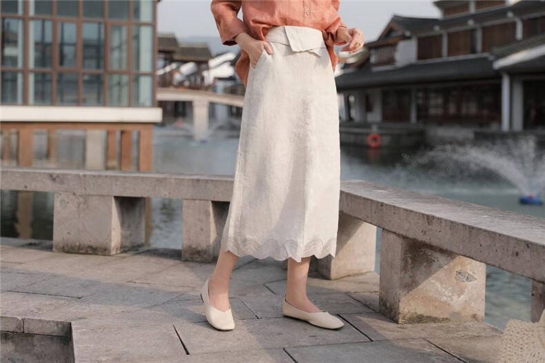 纯苎连衣裙小衫裤子裙子衬衣 时尚风 风淑女风休闲风，女装连衣裙，川哲