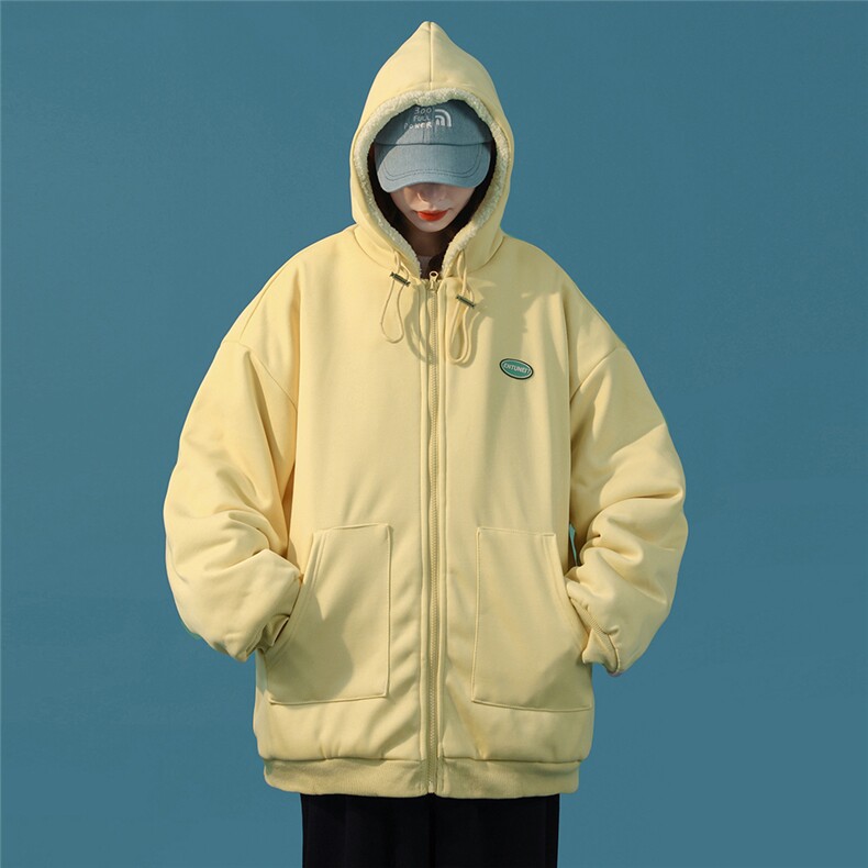 MY205-P85   加厚卫衣棉衣羊羔毛棉服羊羔绒中性外套图片