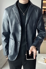 抖音直播新款皮衣男店主风西装皮西服男装外套主推PY0917-P85，男装皮衣，星座1207-1