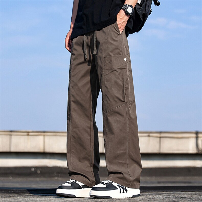 美式工装休闲裤男直筒宽松2026新款潮牌潮流阔腿冲锋裤Z9857-P50,男装休闲裤,星座509