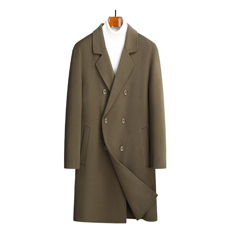 CKSJ6936钱塘2020-2时尚休闲百搭新款冬季中年男士毛呢外套P425，男装毛呢大衣，钱塘207-2