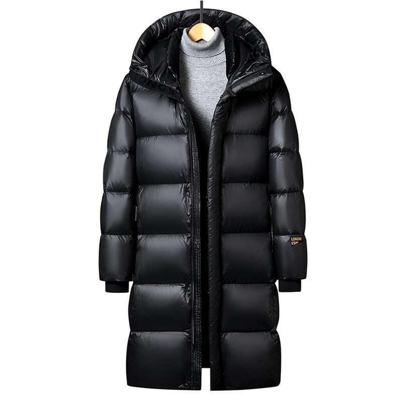 美式韩版长款黑金情侣外穿背带白鸭绒羽绒服连帽，男装羽绒服，星座301D-5(原星座1415）