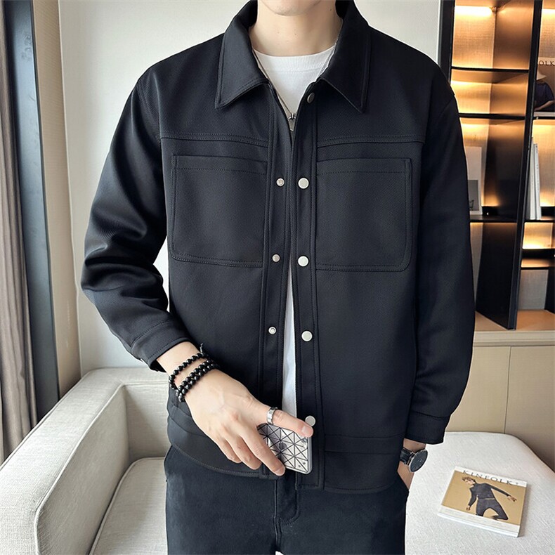 特价店主风翻领休闲夹克纯色工装外套上衣男JK113-P100，男装夹克，电商A413