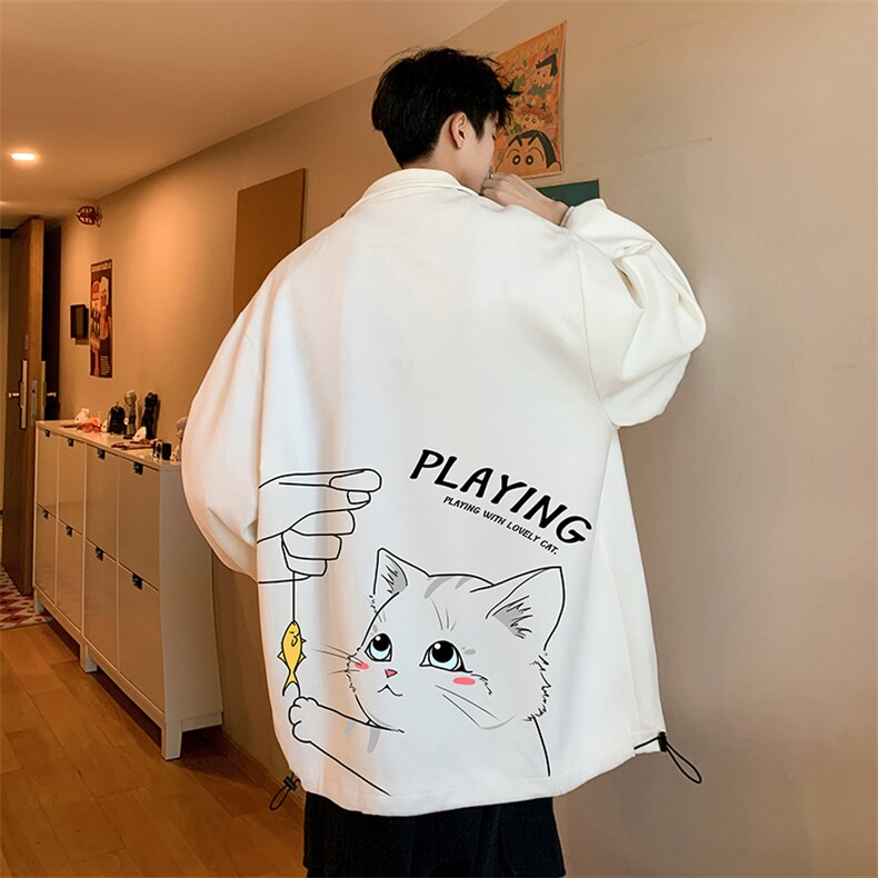 麂皮绒夹克男大码立领褂子外套JK85129-P68 加绒款-P78图片