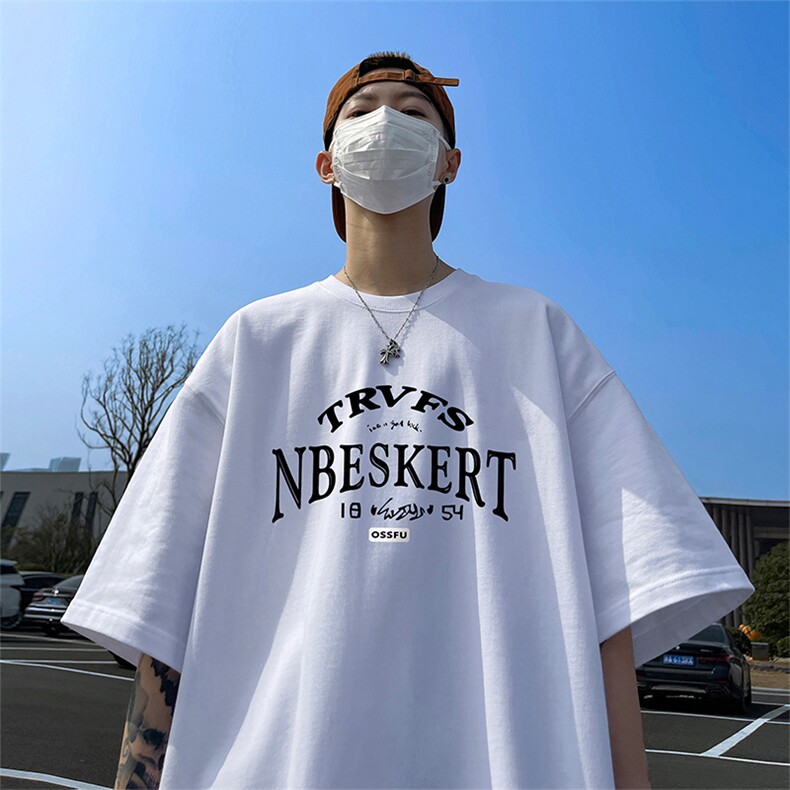 量大优供视频220克美式短袖t恤T2902得物直播有280克品质,男装T恤,电商A486