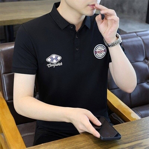 25089-P40夏时尚休闲T恤短袖POLO衫男 商务休闲翻领打底衫图片