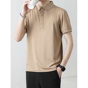 休闲Polo衫2025秋冬男士体恤纯色翻领长袖T恤上衣服男 P07图片